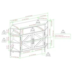Atticus Modern Farmhouse 2 Door Corner TV Stand For TVs Up To 55" Rustic Oak - Saracina Home -HOMES: Inside + Out Store GUEST be7fd8ed 5976 4d60 b751 9a39a330340e