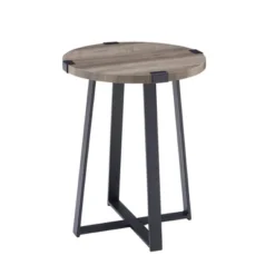 Wrightson Urban Industrial Faux Wrap Leg Round Side Table - Saracina Home -HOMES: Inside + Out Store GUEST c0dad188 2808 4653 a67c 8188c7921417