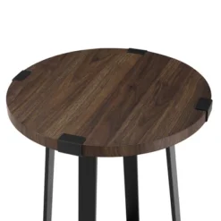 Wrightson Urban Industrial Faux Wrap Leg Round Side Table - Saracina Home -HOMES: Inside + Out Store GUEST c41cbcad b877 4c26 8488 d58db3aa6ec4