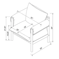 Arbon Wood Dowel Accent Chair With Cushion Arms - Threshold™ Designed With Studio McGee -HOMES: Inside + Out Store GUEST c429d501 6755 4c8a 864f afd6717b29db