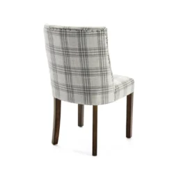 2pk Harman Contemporary Upholstered Plaid Dining Chairs Gray/Light Beige/Brown - Christopher Knight Home -HOMES: Inside + Out Store GUEST c59b166c df3d 4761 8d46 d228bd9e258f