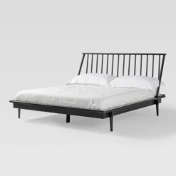 Boho Solid Wood Spindle Platform Bed - Saracina Home 35 Boho Solid Wood Spindle Platform Bed - Saracina Home -HOMES: Inside + Out Store GUEST c5d323a8 8164 4401 a7cd 52309bceefac