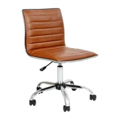 Emma And Oliver Low Back Designer Armless Ribbed Swivel Task Office Chair -HOMES: Inside + Out Store GUEST c95919a7 6736 4923 9f6b 28502bad4e52