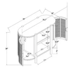 Portola Hills Caned Door Console With Shelves - Threshold™ Designed With Studio McGee -HOMES: Inside + Out Store GUEST ca010533 3434 4baa 9362 bdbf17be2193