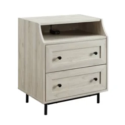 Transitional 2 Drawer Nightstand With USB Port - Saracina Home -HOMES: Inside + Out Store GUEST ccbb44cd cada 444d a089 6973de15b22b