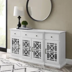 Selma Transitional 3 Tiered Ornate Fretwork Door Sideboard - Saracina Home -HOMES: Inside + Out Store GUEST cdf6c707 00c3 48fa a445 4ef1444609de