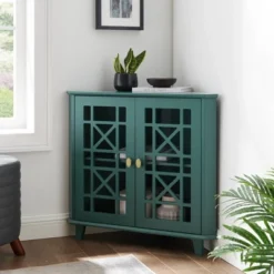 2 Door Corner Accent Cabinet With Fretwork Doors - Saracina Home 24 2 Door Corner Accent Cabinet With Fretwork Doors - Saracina Home -HOMES: Inside + Out Store GUEST cfceebbb fbd4 44ae b375 5b6a98a22a32