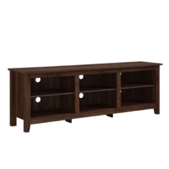 Transitional 6 Cubby Wood Open Storage Wood TV Stand For TVs Up To 80"- Saracina Home 24 Transitional 6 Cubby Wood Open Storage Wood TV Stand For TVs Up To 80"- Saracina Home -HOMES: Inside + Out Store GUEST d09d53fd 86be 4590 8f8d 330fc60b11ce