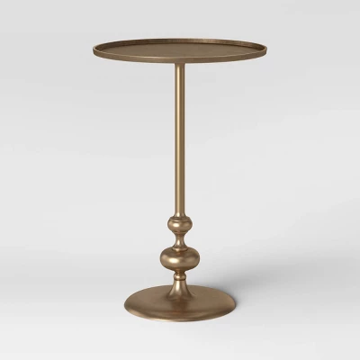 Londonberry Turned Accent Table Brass - Threshold 7 Londonberry Turned Accent Table Brass - Threshold - Image 5