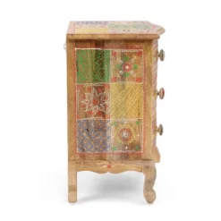 Ailey Handcrafted Boho Mango Wood 3 Drawer Nightstand Natural - Christopher Knight Home 16 Ailey Handcrafted Boho Mango Wood 3 Drawer Nightstand Natural - Christopher Knight Home -HOMES: Inside + Out Store GUEST d2a0da4f 2eb2 4284 a2b1 540f55b08a0f
