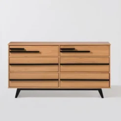 Modern 6 Drawer Double Dresser With Long Handles - Saracina Home 38 Modern 6 Drawer Double Dresser With Long Handles - Saracina Home -HOMES: Inside + Out Store GUEST d4240551 ee83 45e1 8740 746170bdb79c