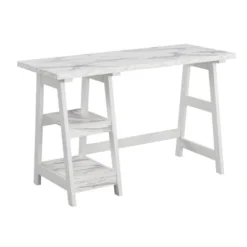 Designs2Go Trestle Desk With Shelves - Breighton Home -HOMES: Inside + Out Store GUEST d501b696 da52 4e76 855b fce373e8d2ae