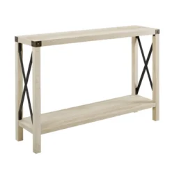 Sophie Rustic Industrial X Frame Entry Table - Saracina Home -HOMES: Inside + Out Store GUEST d727ce8b 339b 4d6d 9bc1 4b2e3bc736a9