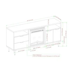 Ronan Modern Storage With Electric Fireplace TV Stand For TVs Up To 65" - Saracina Home 15 Ronan Modern Storage With Electric Fireplace TV Stand For TVs Up To 65" - Saracina Home -HOMES: Inside + Out Store GUEST d88f95c5 b2a0 4d08 8b46 da4db4bc3efd