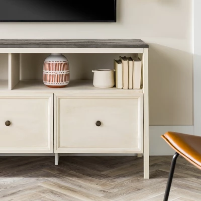 Farmhouse 3 Drawer Wood TV Stand For TVs Up To 65" - Saracina Home 6 Farmhouse 3 Drawer Wood TV Stand For TVs Up To 65" - Saracina Home - Image 4