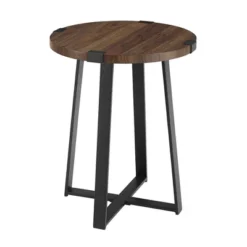 Wrightson Urban Industrial Faux Wrap Leg Round Side Table - Saracina Home -HOMES: Inside + Out Store GUEST de11acff 57fb 43ae ba23 8b22beb8247c