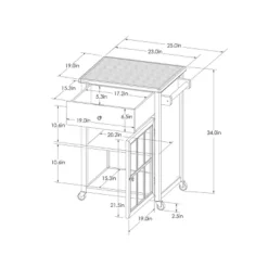 Windham Wood Top Kitchen Cart - Black - Threshold™ -HOMES: Inside + Out Store GUEST dea9d574 4d43 47af 9b54 441db16c8996
