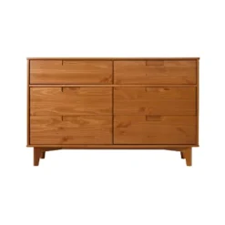 Mid-Century Modern Groove Wood 6 Drawer Dresser - Saracina Home -HOMES: Inside + Out Store GUEST df73fcb6 1e74 4709 ae75 c24412f90be1