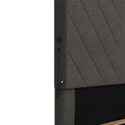 Yanis Upholstered Bed With USB - Room & Joy -HOMES: Inside + Out Store GUEST e144e563 aadc 4474 9e67 d63bf716d06f