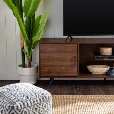 2 Door Mid-Century Modern Wood Storage TV Stand For TVs Up To 80" - Saracina Home 14 2 Door Mid-Century Modern Wood Storage TV Stand For TVs Up To 80" - Saracina Home - Image 12