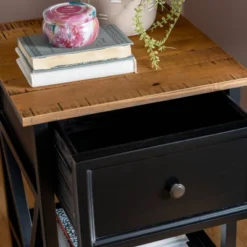 Set Of 2 Farmhouse Single Drawer V Frame Nightstands - Saracina Home -HOMES: Inside + Out Store GUEST e8f7cdca 8d1e 40a3 a260 233a64853d0a