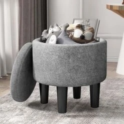 Costway Modern Accent Chair With Ottoman Armchair Barrel Sofa Chair With Footrest Grey 14 Costway Modern Accent Chair With Ottoman Armchair Barrel Sofa Chair With Footrest Grey -HOMES: Inside + Out Store GUEST eb1fb0c7 75fa 4140 af2a e80c8f4cbdc0