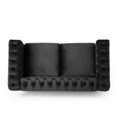 Brinkhaven Modern Glam Tufted Velvet Loveseat With Nailhead Trim - Christopher Knight Home -HOMES: Inside + Out Store GUEST eca0083e 5ef9 4c65 8bae c89aa70087b7