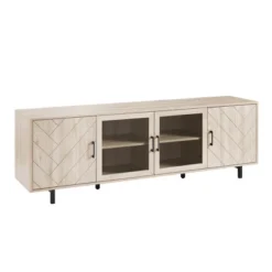 Vik Modern Boho 4 Door Herringbone TV Stand For TVs Up To 80" - Saracina Home -HOMES: Inside + Out Store GUEST ed5d16ce 4150 442b 90cb a64eda002eff