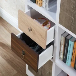 61.5" Hirsch Contemporary Bookcase White - HOMES: Inside + Out -HOMES: Inside + Out Store GUEST eea4caf2 17db 48ca a1e1 6495669d500b