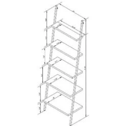72" Loring 5 Shelf Leaning Bookshelf - Threshold™ 15 72" Loring 5 Shelf Leaning Bookshelf - Threshold™ -HOMES: Inside + Out Store GUEST f0a703db 6249 4024 8139 6e1bf2368058