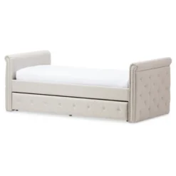 Twin Swanson Modern And Contemporary Fabric Tufted Daybed With Roll-Out Trundle Guest Bed - Baxton Studio 28 Twin Swanson Modern And Contemporary Fabric Tufted Daybed With Roll-Out Trundle Guest Bed - Baxton Studio -HOMES: Inside + Out Store GUEST f1442996 f3a3 4514 aa5d c30aa99eedd9