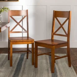 Set Of 2 Traditional Distressed Wood Dining Chairs - Saracina Home -HOMES: Inside + Out Store GUEST f5098441 a476 42f8 bd14 7039d02a9ce1