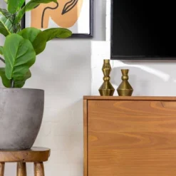 Solid Wood Mid-Century Modern TV Stand For TVs Up To 65" - Saracina Home -HOMES: Inside + Out Store GUEST faab6dec 2110 4cdc b95e 363b96218060