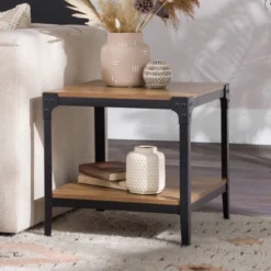 Set Of 2 Benny Urban Industrial Angle Iron Side Tables - Saracina Home -HOMES: Inside + Out Store GUEST fb2a554d 6054 4753 b5b4 44f760fd07d6