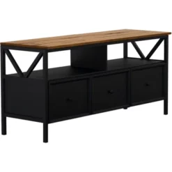 Farmhouse 3 Drawer Wood TV Stand For TVs Up To 65" - Saracina Home 40 Farmhouse 3 Drawer Wood TV Stand For TVs Up To 65" - Saracina Home -HOMES: Inside + Out Store GUEST fc1a9118 3287 4e9f 8c3f a5bc99fcca42