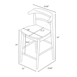 Kaysville Curved Back Wood Counter Height Barstool - Threshold™ Designed With Studio McGee -HOMES: Inside + Out Store GUEST fd10f3f7 c840 492c 99c3 22fe1ea36f2d