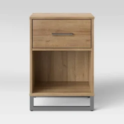 Mixed Material Nightstand - Room Essentials™ -HOMES: Inside + Out Store GUEST ffd58864 7003 4618 9aae d26e43becc77